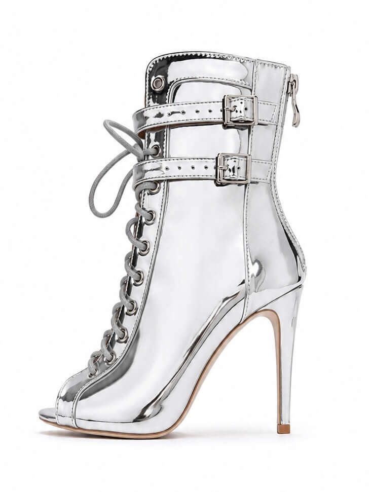 Ankle-Boots Latex Gold