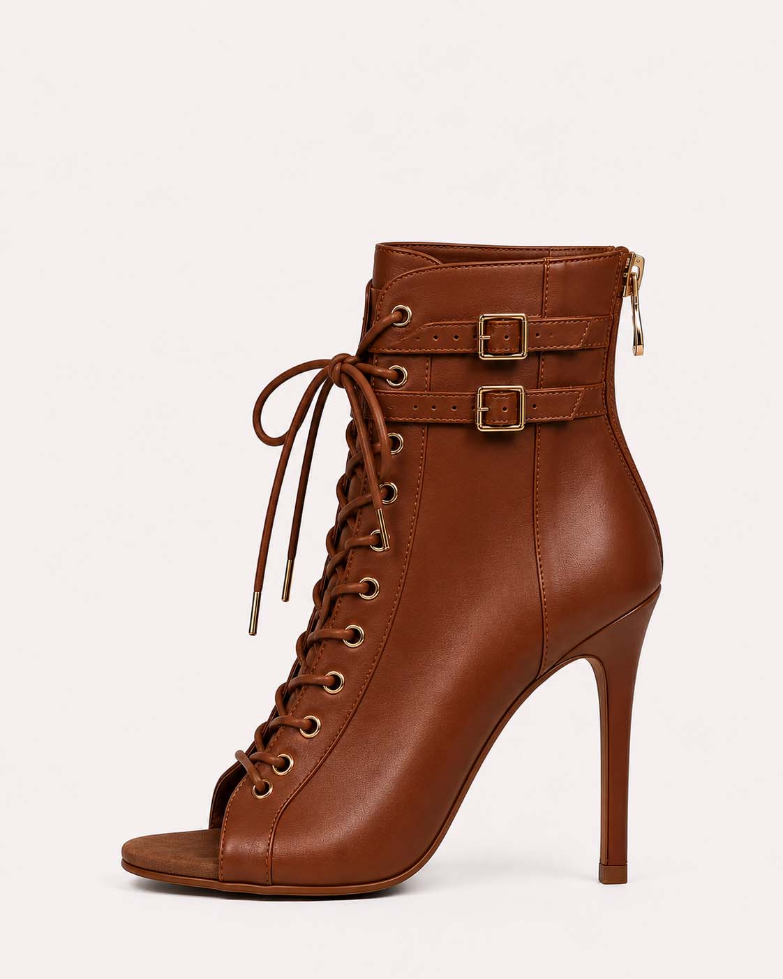 Ankle-Boots Latex Beige