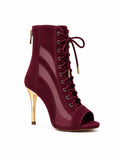 Ankle-Boots GOLDEN-HEEL PU-Leather Burgundy