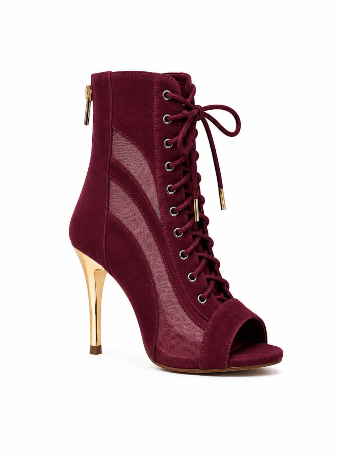 Ankle-Boots GOLDEN-HEEL PU-Leather Burgundy