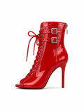 Ankle-Boots Latex Red