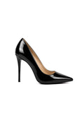 Pump Heels - PU-Leather-Latex-Black
