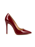 Pump Heels - PU-Leather-Latex-Burgundy