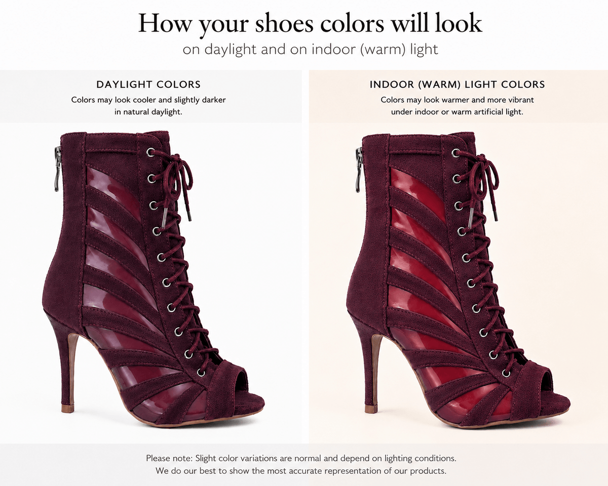 Ankle-SUPPORTIVE-FIT-Boots-PU-Leather-Suede-Latex - Burgundy