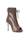 Ankle-Boots GOLDEN-HEEL PU-Leather-Suede-Grey-Brown