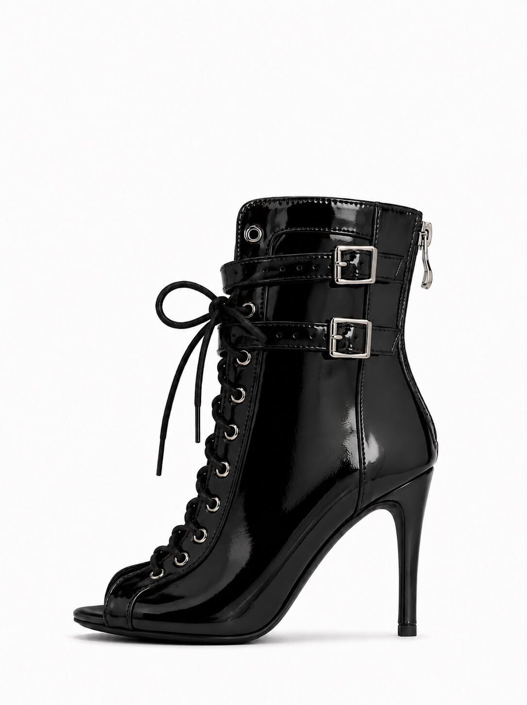 Ankle-Boots Latex Burgundy