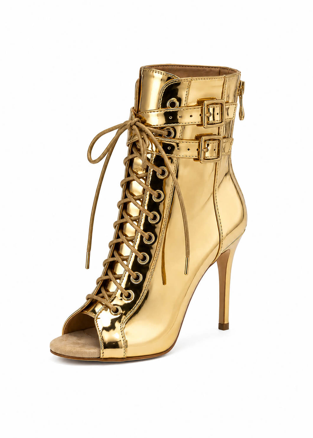 Ankle-Boots Latex Gold