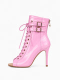 Ankle-Boots Latex Pink